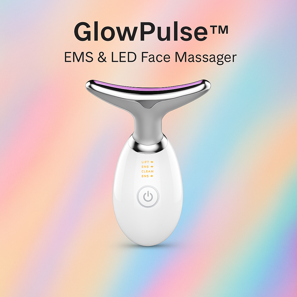 GlowPulse™ EMS & LED Facial Sculptor – Lift, Firm & Rejuvenate Skin Naturally